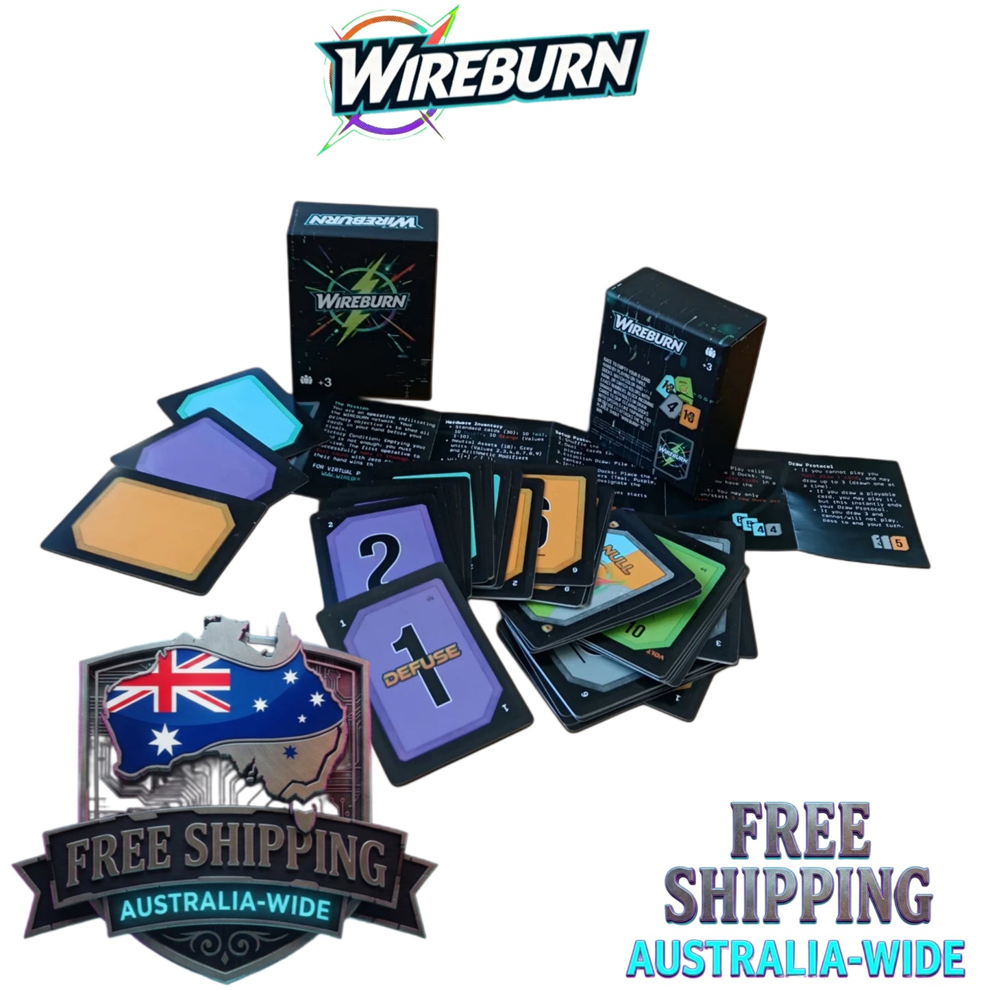 Wireburn – Cyberpunk Strategy Card Game (2–6 Players)